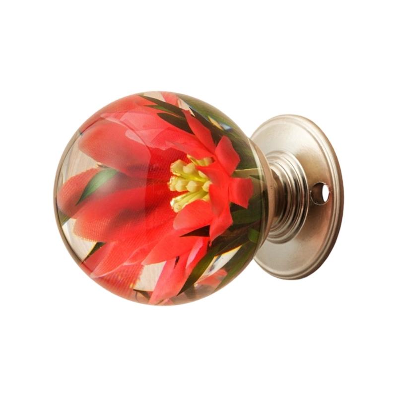 Door Pulls Unique Resin Wardrobe Knob Cupboard Handle Modern Furniture Handle Crystal Ball Shape Cabinet Door Handle