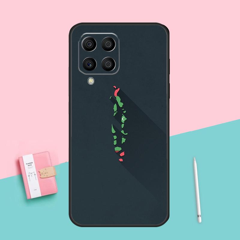 Maldives Map For Samsung Galaxy M12 M16 M34 M11 M35 M21 M06 M33 M13 M53 M31 M55 M15 M14 M54 M32 M52 Case