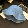 Lightweight Retro Fisherman Hat Cloth Sun Protection Basin Cap Simple Denim Bucket Hats  Summer