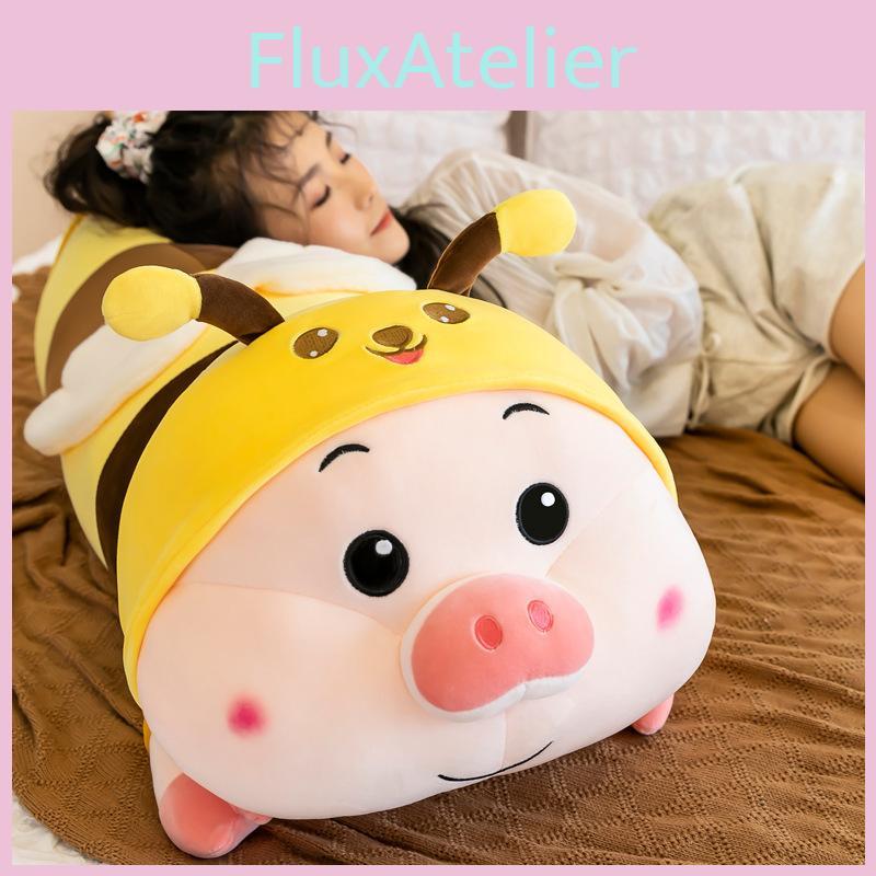 Plush Bumblebee Pig Toy Long Style Stuffed Animal Doll Kids Gift Decoration