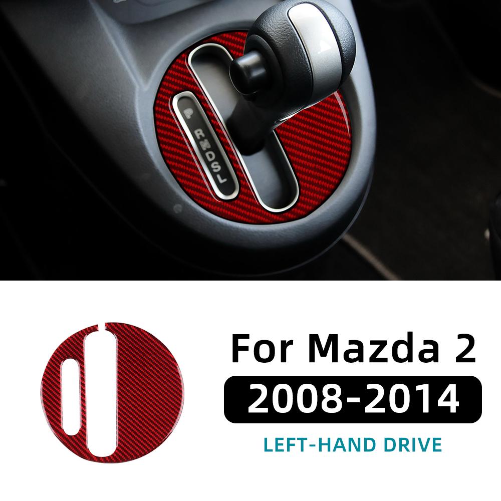 Für Mazda 2 DE 2008 2009 2010 2011 2012 2013 2014 Echter Weicher Carbonfaser-Aufkleber LHD RHD Auto Automatikschaltung Innenrahmen