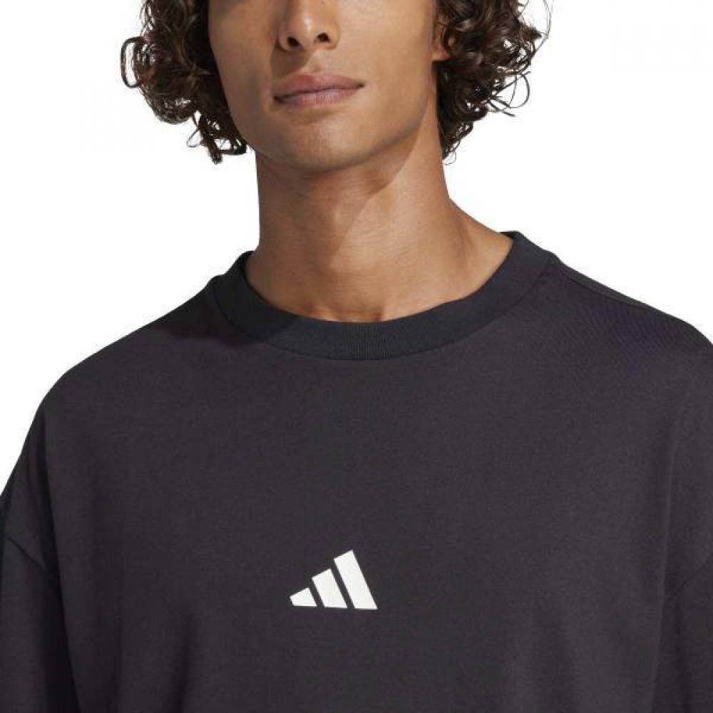 Adidas Unisex FuTure Icon Small Logo T Daily coTTon shorT Sleeve T shirT Black