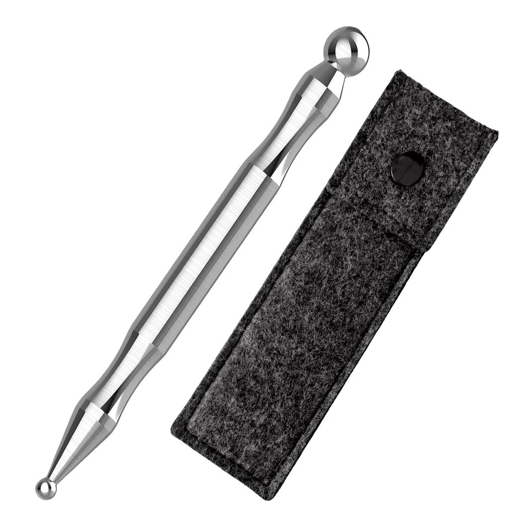 Stainless Steel Acupressure Pen for Full-Body Deep Tissue Merdian Pain Relief & Facial Massage Acupressure Tool TMJ Relief Pen