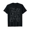 Hand Drawn One Line Art Faces T Shirt Black Vintage Stylish Fashion Casual Homme Graphic Versatile Comfortable