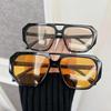 Trendy Square Sunglasses Women Men Retro Mirror Lens Stylish Sun Glasses Female Male Personality Colors