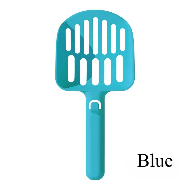 

Macron Color Large Cat Litter Scoop Toilet Litter Box Cleaning Long Handled Cat Poop Scoop Large Hole Tofu Cat Litter Scoop 25cmx11.8cm синій