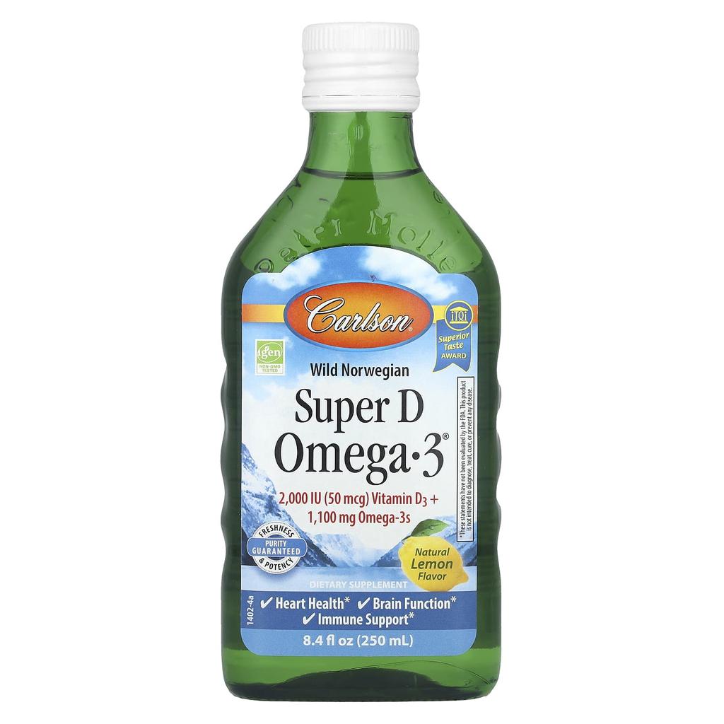 Norwegian Wild, Super D Omega-3®, Natural Lemon Flavor, 250 Ml (8.4 Fl Oz)