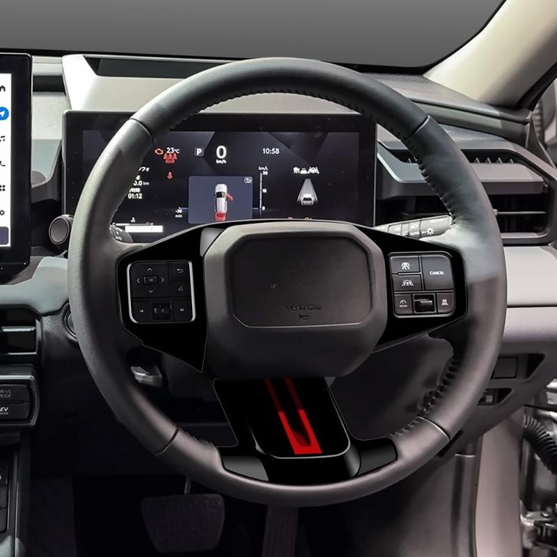 Car Steering Wheel Button Frame Cover Trim For Toyota RAV4 RAV 4 2026 ABS Carbon Fiber Pattern Interior Accessories