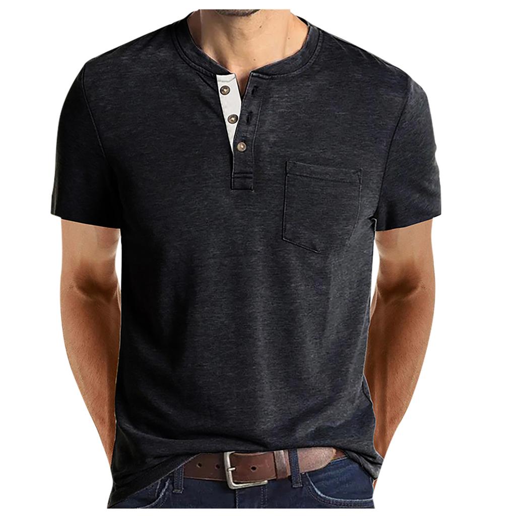 Herre Casual Slim Fit Basic Kortermet Mote T-skjorte Rund Hals Sommer Topp