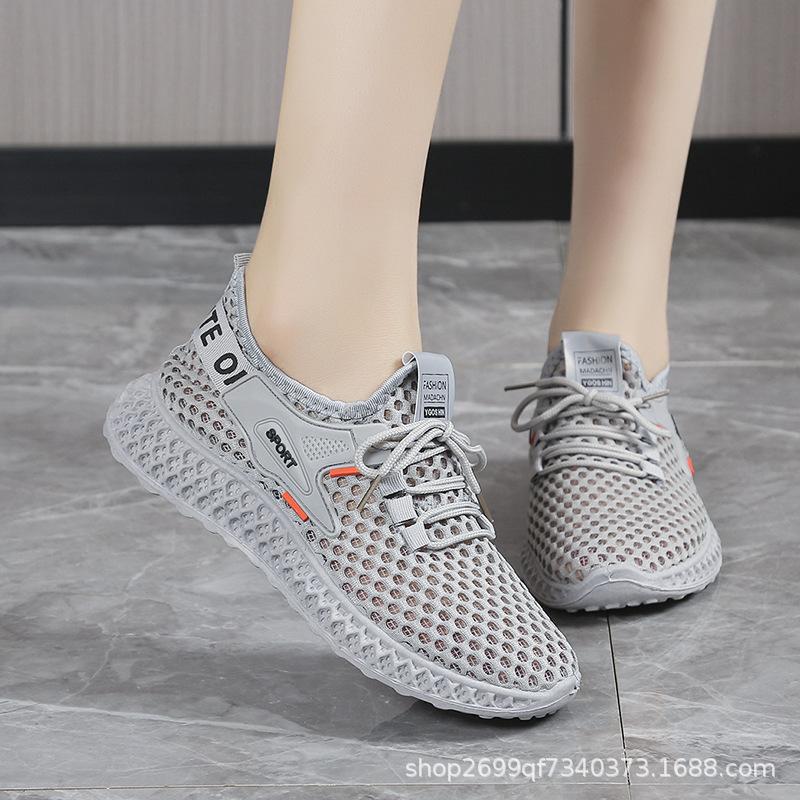 

лето 2025 средняя версия пара летящие плетеные полые шагающие дерьмо ощущение студенческие спортивные туфли дышащие беговые повседневные туфли 40