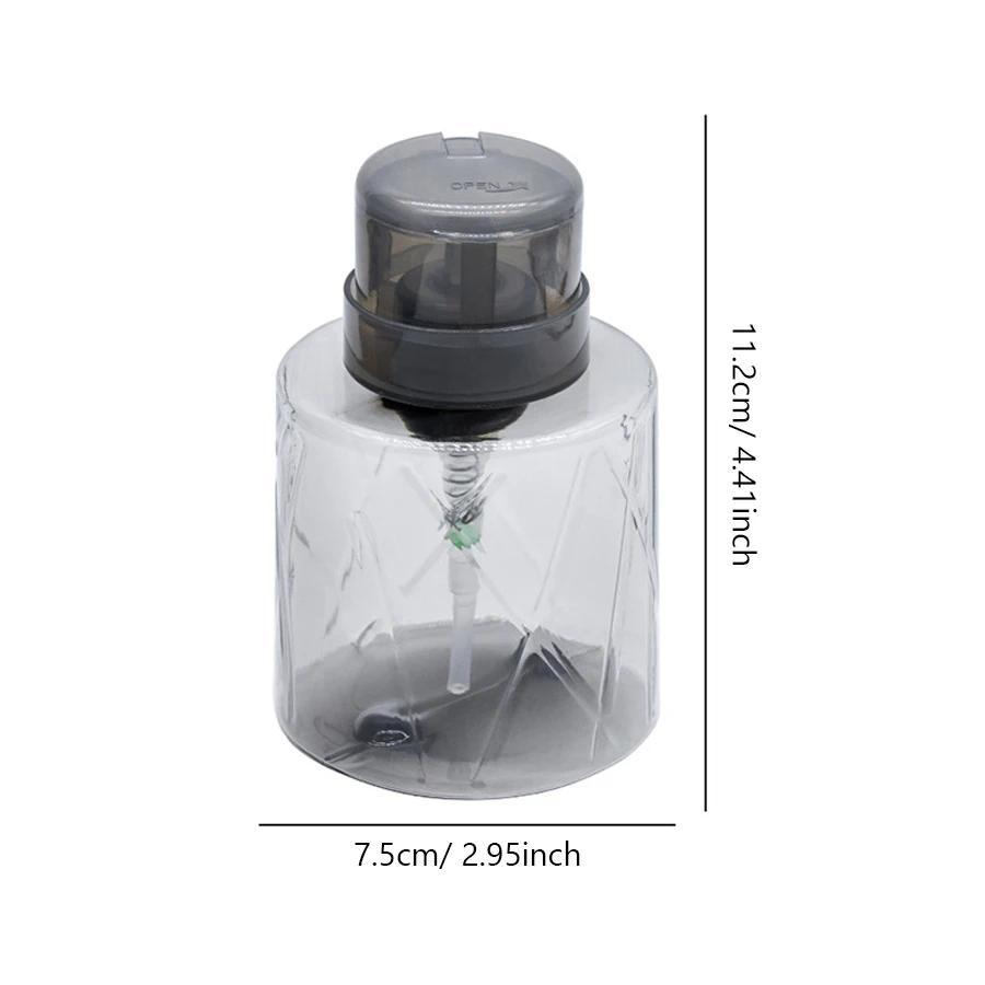 Empty Pump Dispenser Refillable Bottle Nail Manicure Cleaner Makeup Remover Container Press Bottle