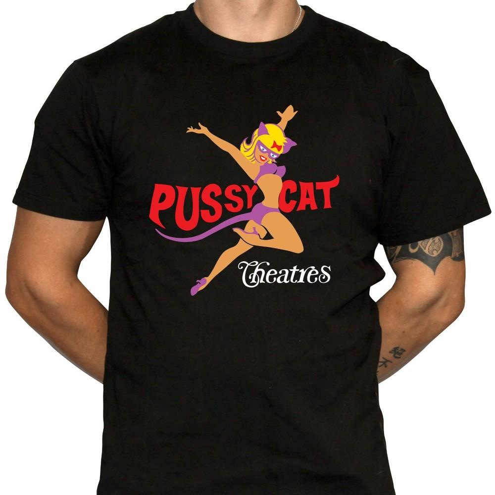 

PUSSYCAT THEATRE T-SHIRT - Defunct Adult Theater Chain - 100% Preshrunk Cotton 3XL