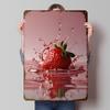 Strawberry Splash Metal Poster Custom Wall Art Retro Vintage Tinplate Signs for Man Cave Office Decor Home Decorations House