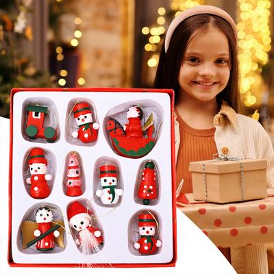 Holzhandwerk Geschenkbox Anhänger Weihnachtsbaum Kinder Geschenkset Dekorationen Weihnachtsgeschenk