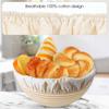 Cotton Bread Bowl Covers Set of 4 Washable Sturdy Linen Fabric Lid for Sourdough Proofing and Kitchen Storage