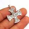 Sterling Silver Maltese Cross Pendant Solid Handmade Jewelry