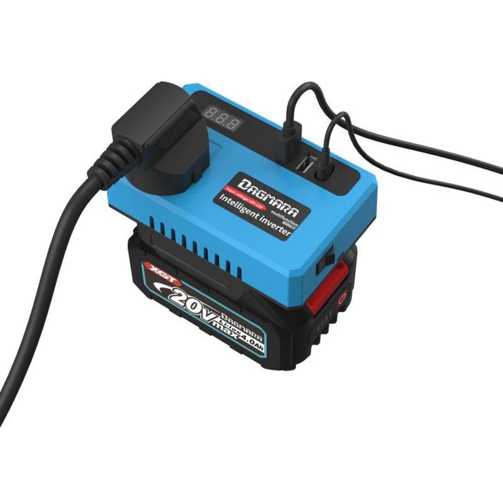 120W Lithium Battery Inverter DC 21V To 220V 3 USB Ports Power Converter Transformer High Power Multifunction Battery Inverter