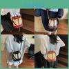 Canvas Bucket Bag For Women With Drawstring Closure And Inner Zipper Pocket For Daily Use