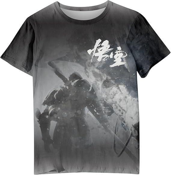 2024 Black Myth Wukong Color Printing Pattern Printing Short Sleeve T-Shirt Summer Men's and Women's Casual Versatile Fashion