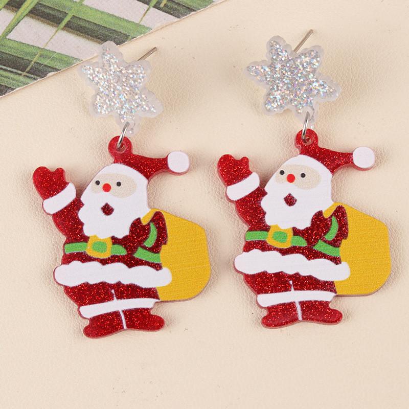 Christmas Earrings Collection With Santa Stars Bells And Bear Shapes For Women