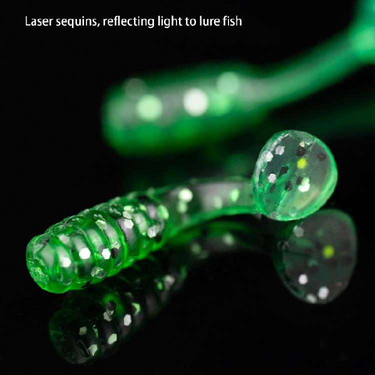 50 Stück 1,5 cm Paddelschwanz-Wobbler Weiche Angelköder für Forellen Künstliche Köder Angelköder Schwimmköder Mehrfarbig