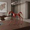 Alloy Horse Figurine Modern Minimalist Ornament Sleek Sculptural Decor for Living Room,