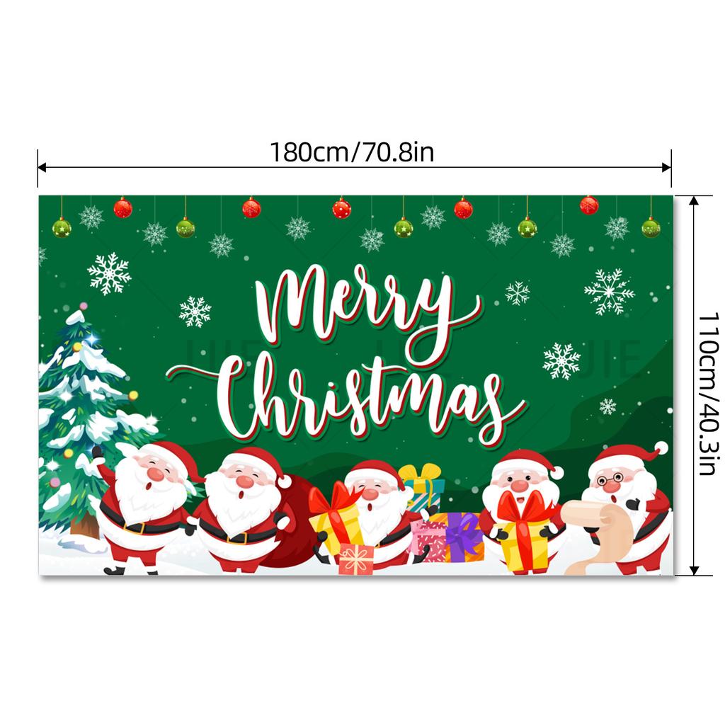 Christmas Background Cloth, Explosive Decorative Banner Hanging Cloth, Camera Couplet Direct Sales