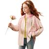 ASK JUNIOR Girls' Pink Hooded Breathable Casual Jacket