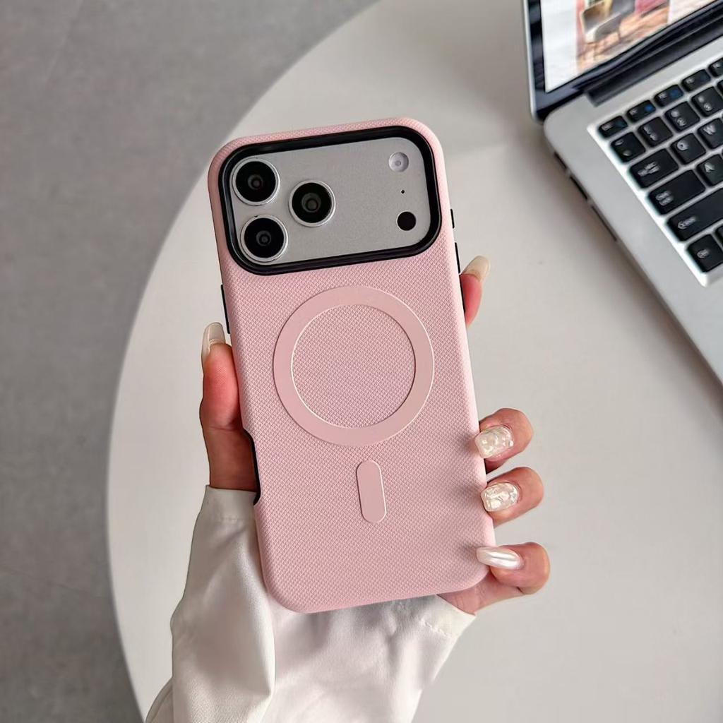 Magnetic attraction is suitable for Apple 17 mobile phone case iPhone17promax anti-drop 16/15 all-inclusive 14 two-in-one leather pattern.