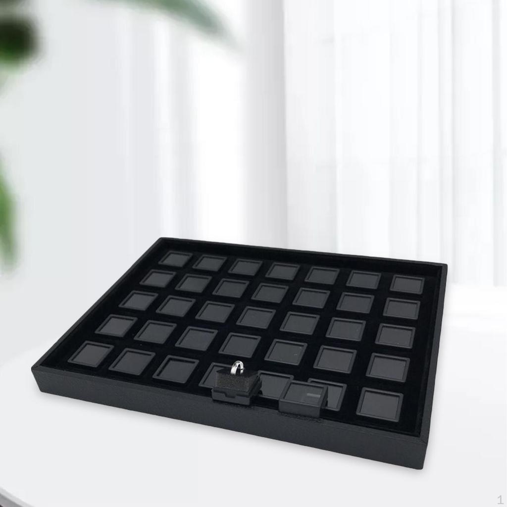 Gemstone Display Tray Counter Holder Storage Organizer for Loose Gemstones Bracelets