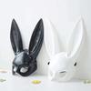 Schwarz Weiße Hasenmaske Halloween Party Dekoration Party Lange Ohren Hase Häschen Maske Kostüm Cosplay
