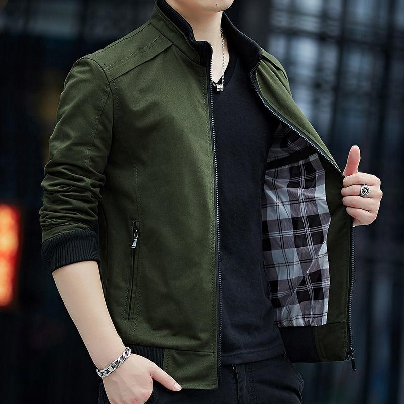Jacke Herbst und Winter Koreanische Version Trend Slim Casual Stehkragen Herrenbekleidung