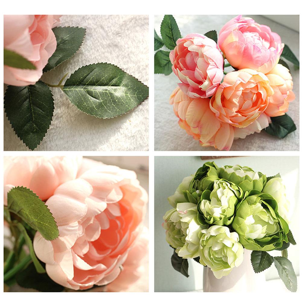 6 Heads Artificial Flower Indoor Floral Decoration Ceremony Flower Bouquet