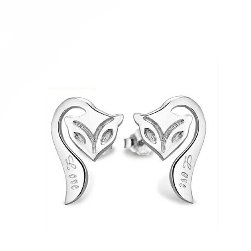 

Корейские серьги-гвоздики Fire Fox Spot Ears Женские подарки Серьги Ювелирные изделия