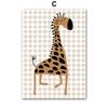 Lion Tiger Elephant Giraffe Jungle Animal Nursery Wall Art Canvas Painting Posters and Prints Wall Pictures Baby Kids Room Decor