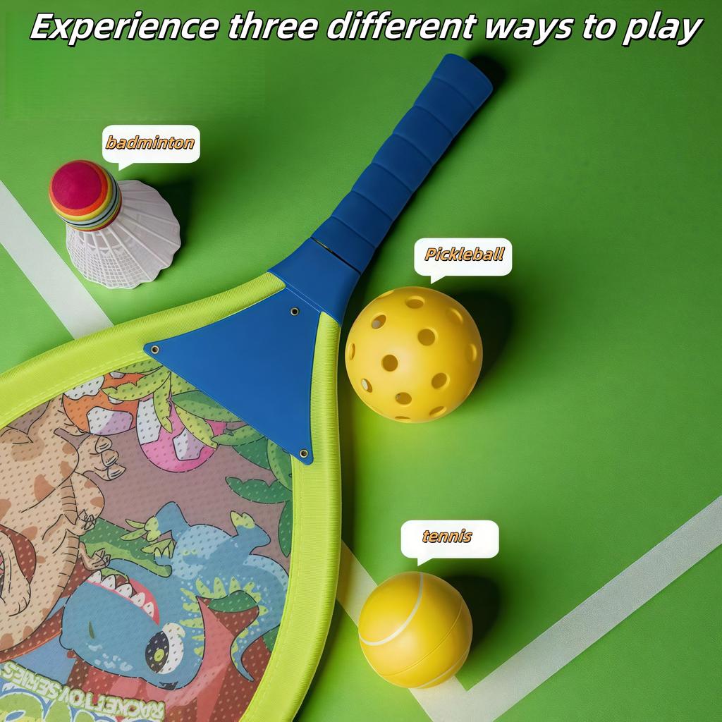 Bambini Principianti Racchetta Pallina Ragazzi e Ragazze Racchetta Pallina Badminton Tennis Allenamento Sport all'Aperto Giocattolo Ideale Racchetta Regalo