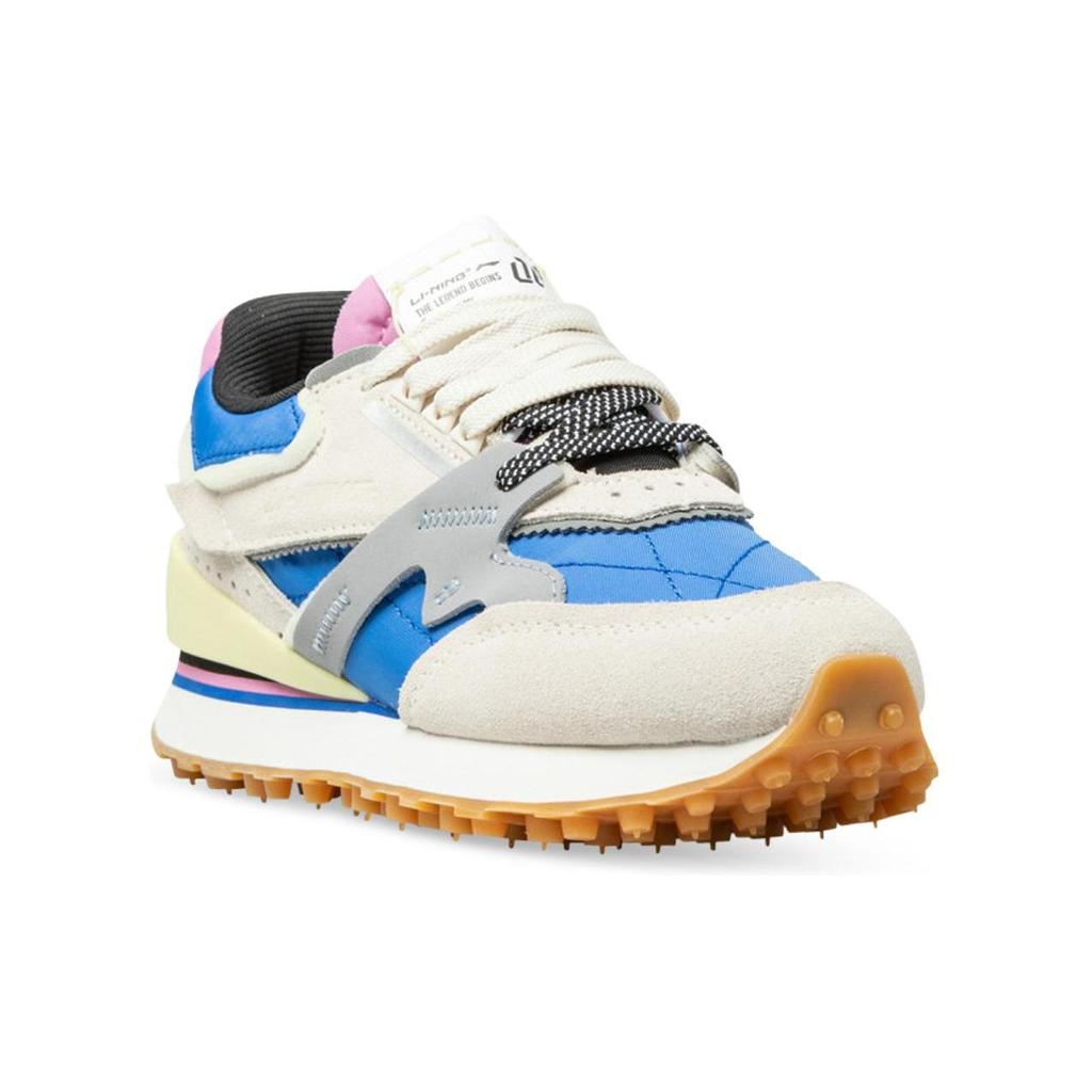 Li Ning 001 Laufschuhe Damen Niedrig geschnitten Weiß/Grau/Blau AGCP382-6