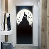 3D Gray Horror Wallpaper For Halloween Decoration Door Sticker Self-adhesive Waterproof PVC Wall Decal Party Decor Zombie Mural