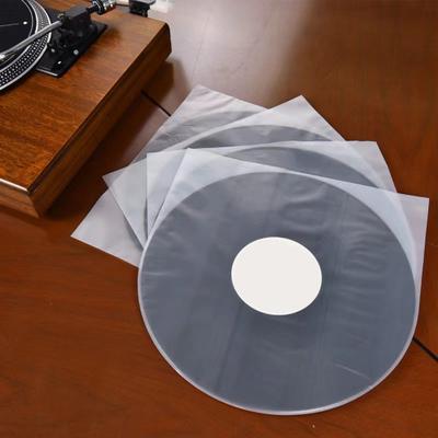 50 Adet Vinil Plak İç Kılıfları Toz Geçirmez Çizilmeye Dayanıklı Anti-Statik Plastik Yuvarlak Tabanlı EP Koruyucu Kılıflar