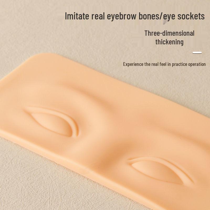 3D Integrated Eyebrow Practice Skin for Beginners: Soft Silicone, Thickened for Eyebrow and Eyeliner Micropigmentation