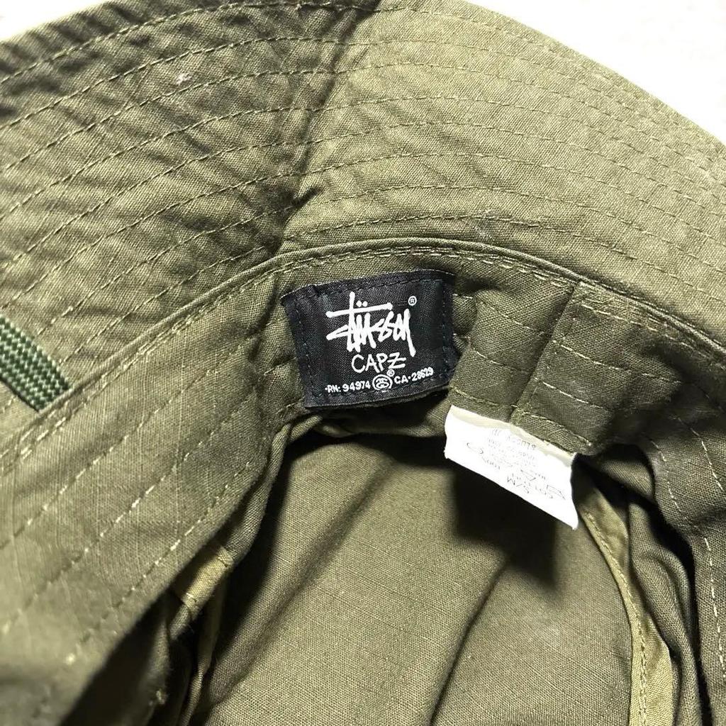 Used OLD STUSSY Jack period boonie hat bucket hat with string S/M