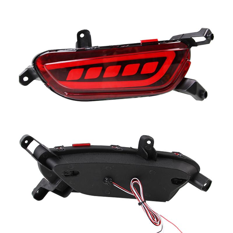 2PCS Reflector For Mazda CX-3 CX3 2015 2016 2017 2018 2019 2020 Car LED Rear Fog Lamp Brake Light Turn Signal Light
