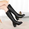 Fashion AIYUQI Women Genuine Leather Winter Wool 2025 New High Heel High Boots Big Size 41 42 43 Warm Snow Boots Women