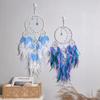 Five Rings Dreamcatcher Colorful Feather Dream Catcher Wall Home Elegant Wall Art for Window Balcony Bedroom Wedding