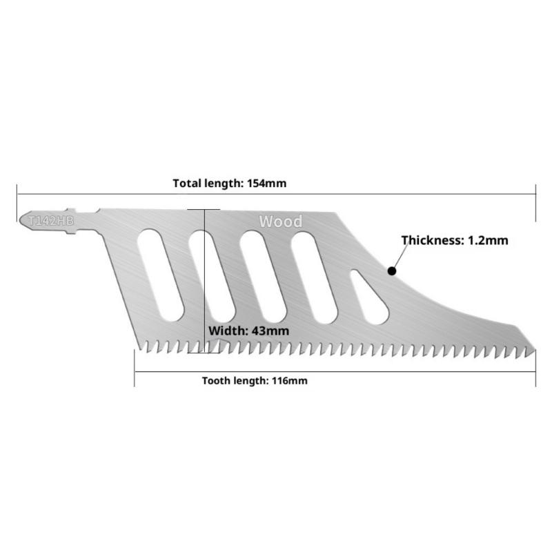 High Precise Curved Jigsaws Blade Stainless Steel T Shank Suitable For Professional Woodworking & Crafting Cutting Tasks