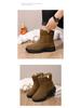Unisex Winter Fur-Lined Waterproof Slip-On Snow Boots