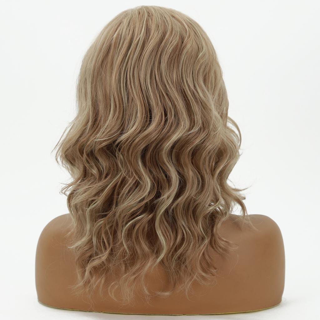 New Women's Full Head Long Hair Dyed Gradient Headband Wig