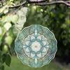 360 Degree Rotating Hook 10 Inch Hanging Wind Spinner with Mandala Flower Design for Garden Decor Spring Summer Outdoor Creative Gift