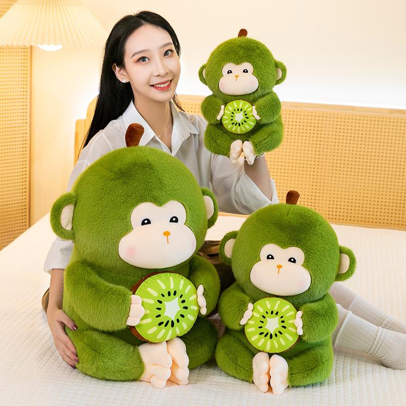 New kiwi cute peach monkey plush toy doll zodiac rag doll children's birthday gift