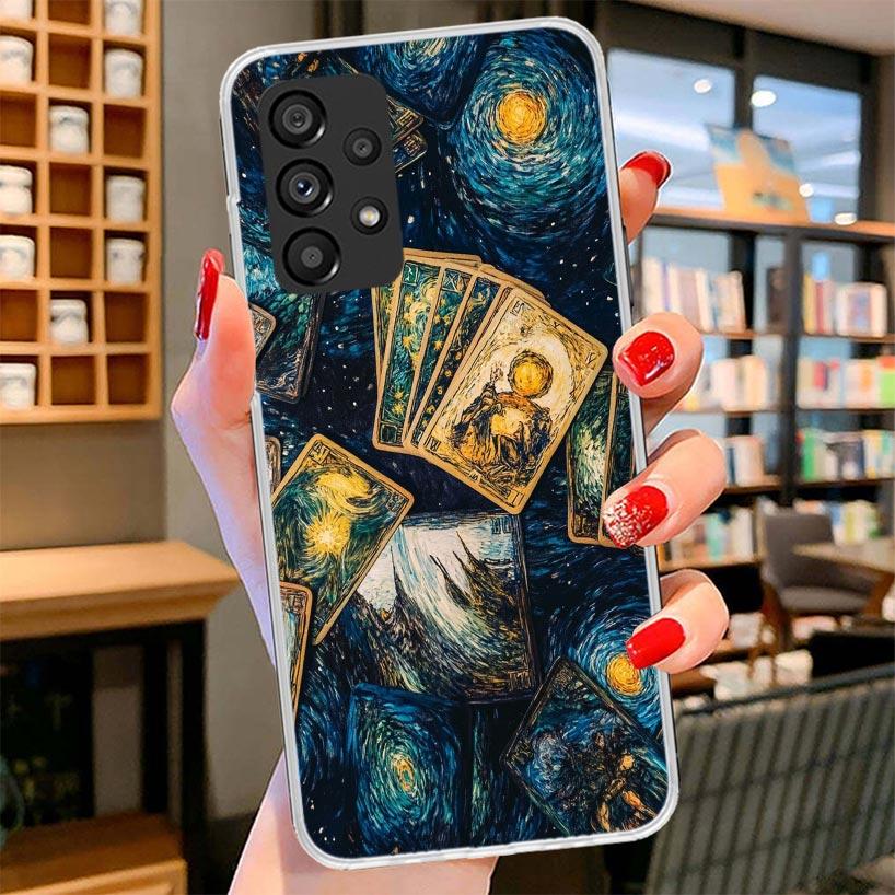 Witch Tarot Card Phone Case For Samsung Galaxy A12 A22 A32 A52 A72 A02S Phone Case Note 20 Ultra 10 S10 Plus A51 A71 A50S A20S A